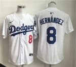 Los Angeles Dodgers #8 Enrique Hernandez WhiteLimited Stitched Jersey