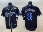 Los Angeles Dodgers #8 Enrique Hernandez Black Fashion 2025 World Series Cool Base Stitched Jersey