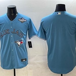 Toronto Blue Jays Blank Blue 2025 World Series Home Cool Base Stitched Jersey