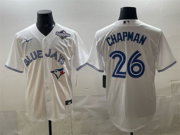 Toronto Blue Jays #26 Matt Chapman White 2025 World Series Home Cool Base Stitched Jersey