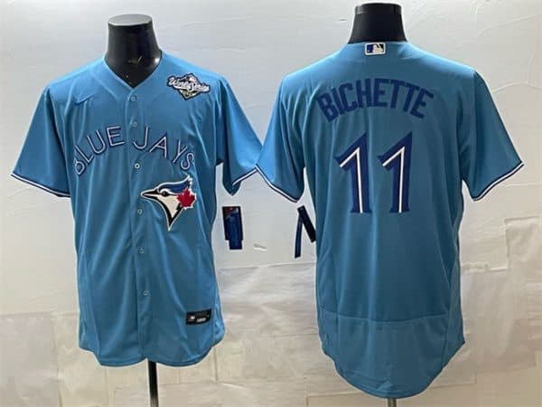 Toronto Blue Jays #11 Bo Bichette Blue 2025 World Series Flex Base Stitched Jersey