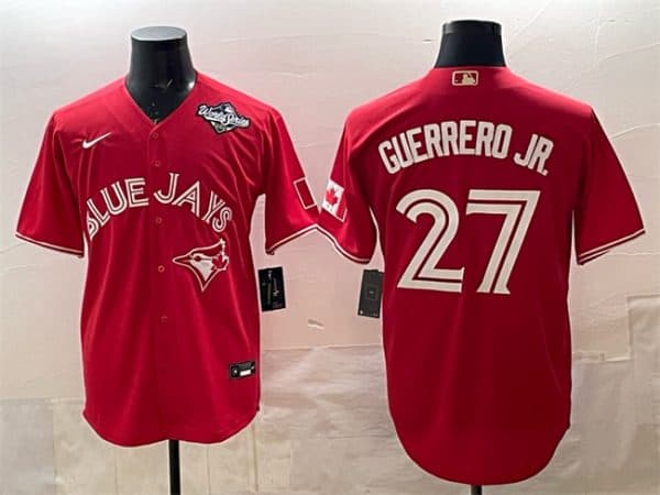 Toronto Blue Jays #27 Vladimir Guerrero Jr. Red 2025 World Series Cool Base Stitched Jersey