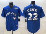 Toronto Blue Jays #22 Ernie Clement Blue 2025 World Series Cool Base Stitched Jersey