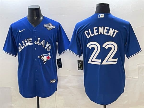 Toronto Blue Jays #22 Ernie Clement Blue 2025 World Series Cool Base Stitched Jersey