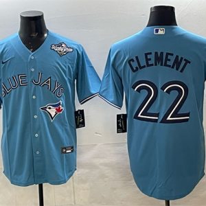 Toronto Blue Jays #22 Ernie Clement Royal 2025 World Series Cool Base Stitched Jersey