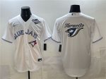 Toronto Blue Jays Team Big Logo White 2025 World Series Home Cool Base Stitched Jersey