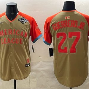 Toronto Blue Jays American League #27 Vladimir Guerrero Jr. Cream All-Star 2025 World Series Limited Stitched Jersey