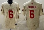 Arizona Cardinals #6 James Conner Limited Cream Rivalries FUSE Vapor Jersey