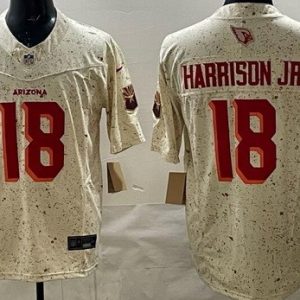 Arizona Cardinals #18 Marvin Harrison Jr Limited Cream Rivalries FUSE Vapor Jersey