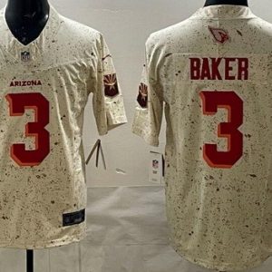 Arizona Cardinals #3 Budda Baker Limited Cream Rivalries FUSE Vapor Jersey