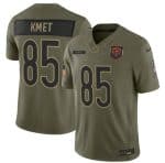 Chicago Bears #85 Cole Kmet Olive 2025 Salute to Service Limited Stitched Jersey