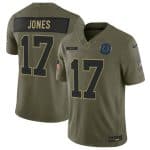 Indianapolis Colts #17 Daniel Jones Olive 2025 Salute to Service Limited Stitched Jersey