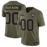 New York Giants Custom Olive 2025 F.U.S.E. Salute to Service Limited Stitched Jersey