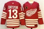 Detroit Red Wings #13 Pavel Datsyuk Red 2025-26 With A Patch Centennial Premium Stitched Jersey