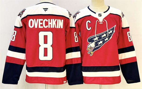 Washington Capitals #8 Alexander Ovechkin Navy With C Patch Stitched Jersey