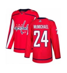 Washington Capitals #24 Connor McMichael Authentic Red Home Jersey
