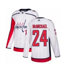 Washington Capitals #24 Connor McMichael Authentic White Away Jersey