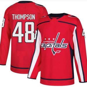 Washington Capitals #48 Logan Thompson Authentic Red Home Jersey