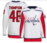 Washington Capitals #48 Logan Thompson Authentic White Away Jersey