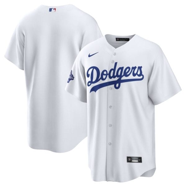 Los Angeles Dodgers Blank White 2025 World Series Champions Home Cool Base Stitched Jersey