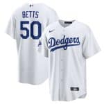 Los Angeles Dodgers #50 Mookie Betts White 2025 World Series Champions Home Cool Base Stitched Jersey