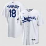 Los Angeles Dodgers #18 Yoshinobu Yamamoto White 2025 World Series Champions Stitched Jersey