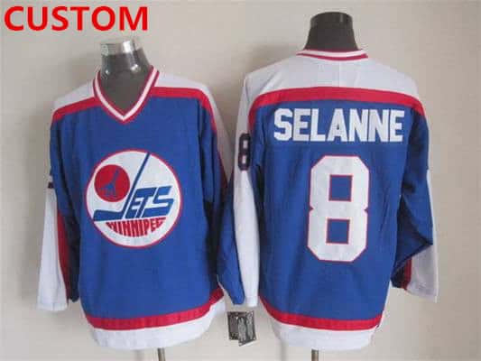 Winnipeg Jets Custom 1979-80 Blue CCM Vintage Throwback Jersey