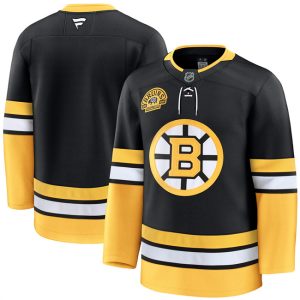 Boston Bruins Custom Black 100th Anniversary Stitched Jersey