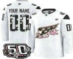 Washington Capitals Customized White 50th Anniversary Authentic Jersey