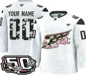 Washington Capitals Customized White 50th Anniversary Authentic Jersey