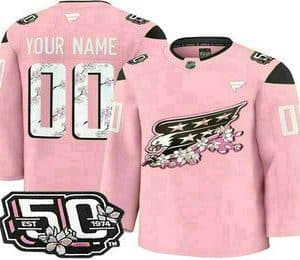 Washington Capitals Customized Pink 50th Anniversary Authentic Jersey