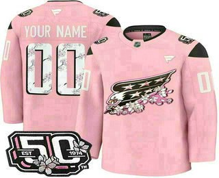 Washington Capitals Customized Pink 50th Anniversary Authentic Jersey