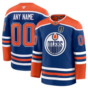 Edmonton Oilers Custom Royal 2025 Stanley Cup Final Patch Stitched Jersey