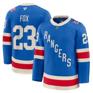 New York Rangers #23 Adam Fox Blue Centennial Stitched Jersey