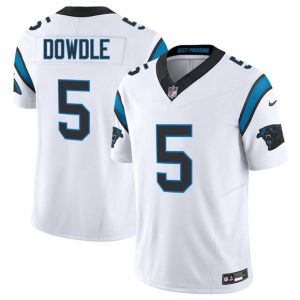 Carolina Panthers #5 Rico Dowdle White 2024 F.U.S.E. Vapor Limited Stitched Jersey
