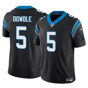 Carolina Panthers #5 Rico Dowdle Black 2025 F.U.S.E. Vapor Limited Stitched Jersey