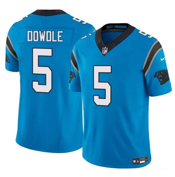 Carolina Panthers #5 Rico Dowdle Blue 2025 F.U.S.E. Vapor Limited Stitched Jersey