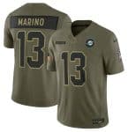 Miami Dolphins #13 Dan Marino Olive 2025 Salute to Service Limited Stitched Jersey