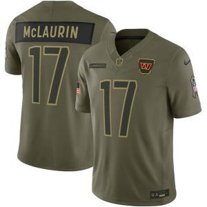 Washington Commanders #17 Terry McLaurin Olive 2025 Salute to Service Limited Stitched Jersey
