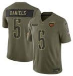 Washington Commanders #5 Jayden Daniels Olive 2025 Salute to Service Limited Stitched Jersey