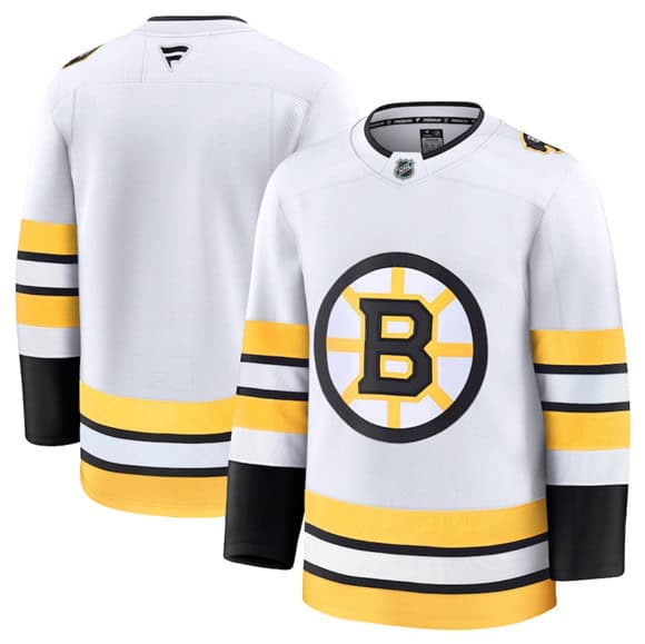 Boston Bruins Blank White 2025 Away Stitched Jersey