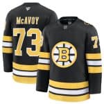 Boston Bruins #73 Charlie McAvoy Black 2025 Home Stitched Jersey
