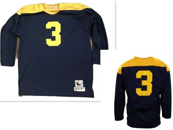 Green Bay Packers #3 Tony Canadeo 1949 long sleeve throwback style jersey