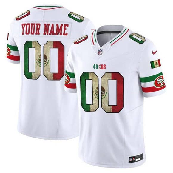 San Francisco 49ers Custom White 2025 F.U.S.E. Mexico Vapor Limited Stitched Jersey