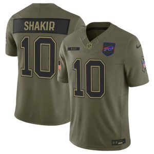Buffalo Bills #10 Khalil Shakir Olive 2025 Salute to Service Limited Stitched Jersey
