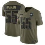 Philadelphia Eagles #55 Brandon Graham Olive 2025 Salute to Service Limited Stitched Jersey