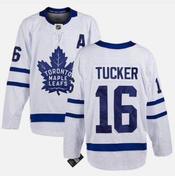 Toronto Maple Leafs #16 Darcy Tucker White With A Patch Stitched Jersey