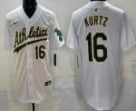 Oakland Athletics #16 Nick Kurtz White Limited Jersey