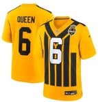 Pittsburgh Steelers #6 Patrick Queen Gold 1933 Throwback Alternate Stitched Jersey
