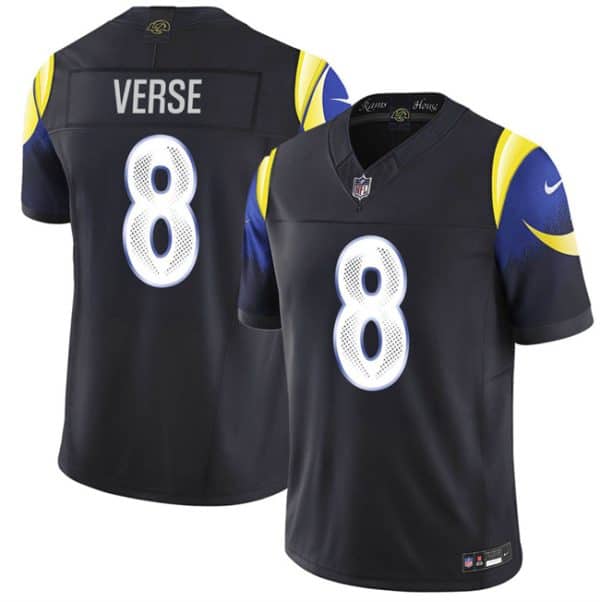Los Angeles Rams #8 Jared Verse midnight blue 2025 F.U.S.E. ¡°Rivalries¡± Vapor Limited Stitched Jersey